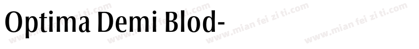 Optima Demi Blod字体转换